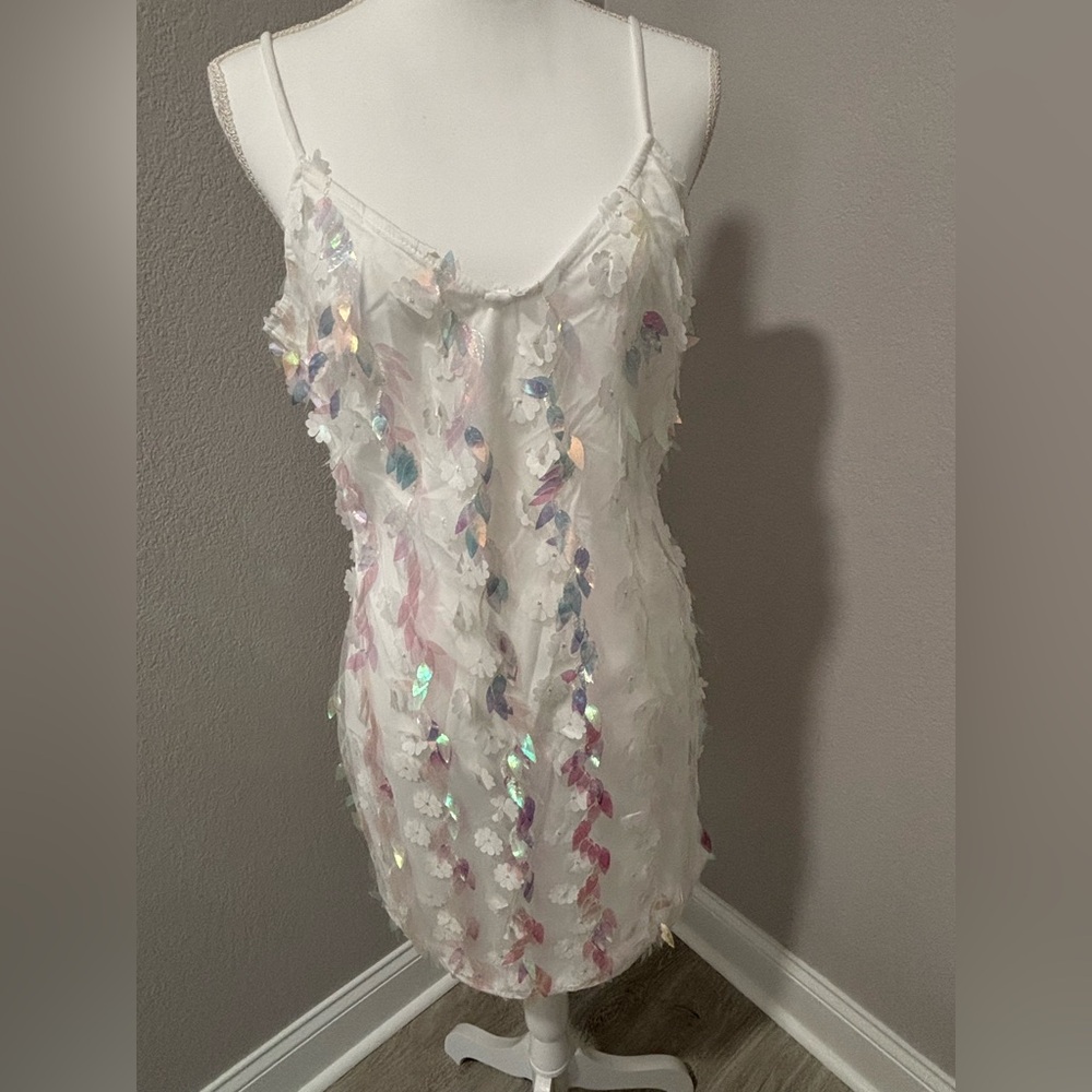White Sequin Dress